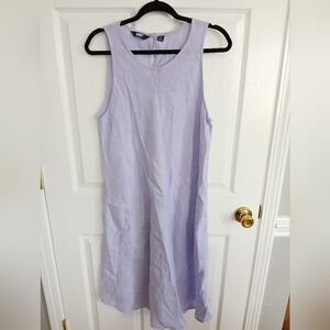 2/$15.  Lands' End Lavender Sleeveless Dress 100% linen